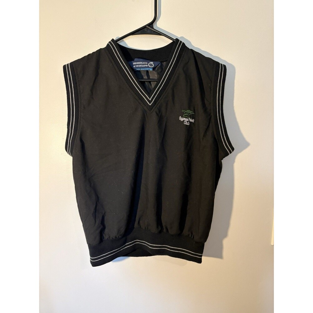Sunderland of Scotland Cypress Point Club Women’s Golf Vest,Size Small,Navy Blue